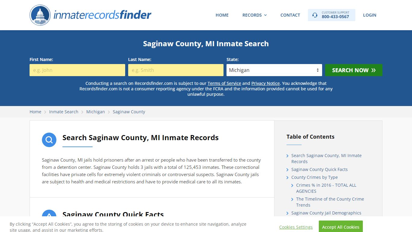 Saginaw County, MI Inmate Lookup & Jail Records Online